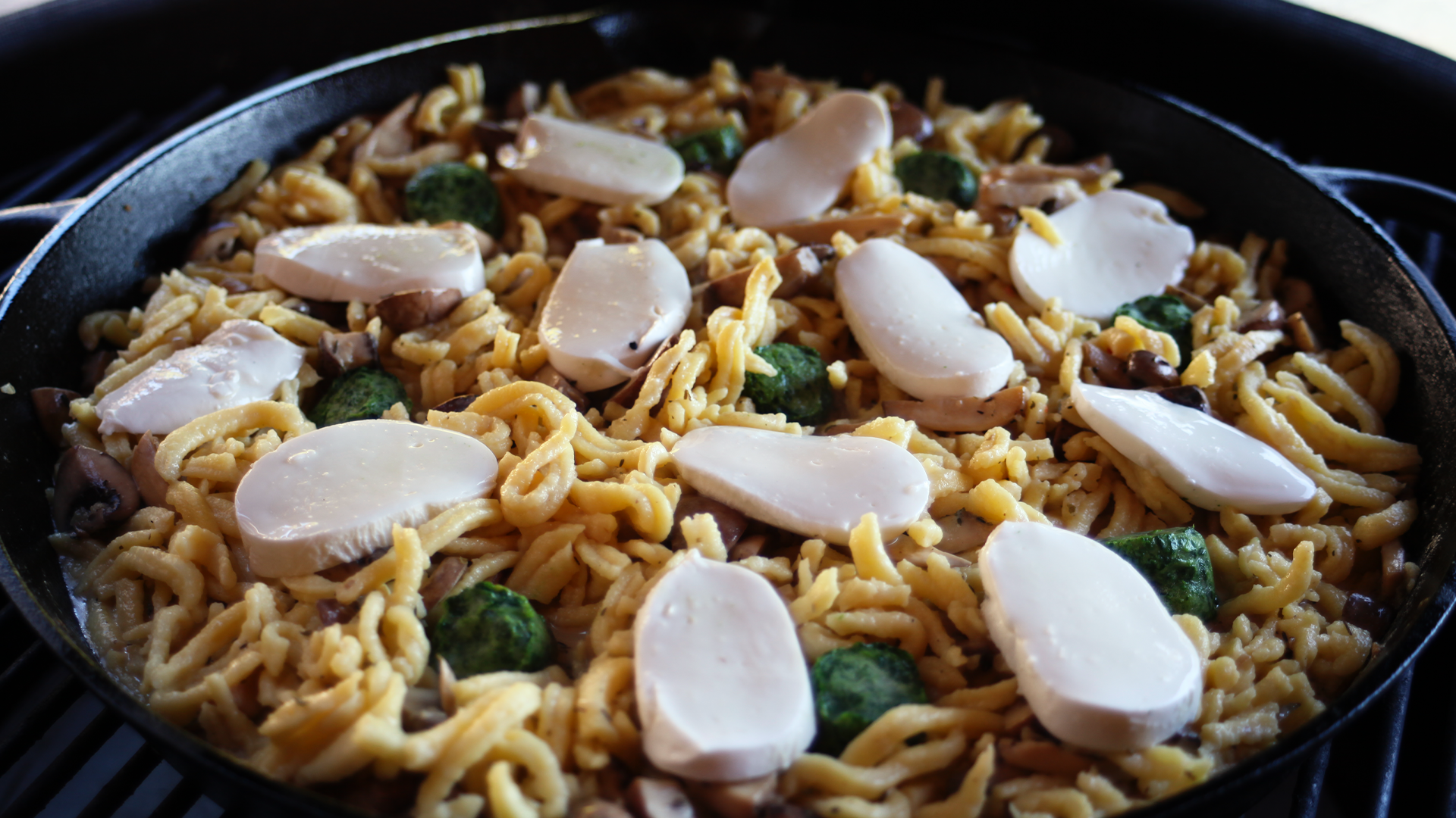 Spätzle-Pilz-Auflauf