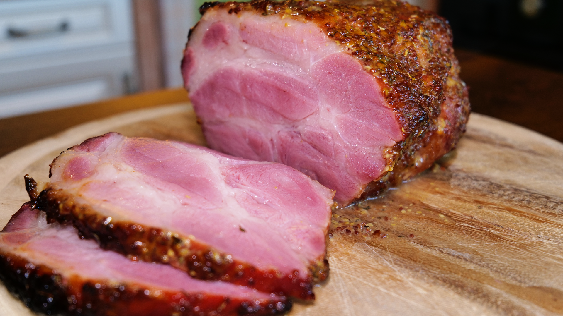 Kasseler mit Senfkruste & Grillgemüse